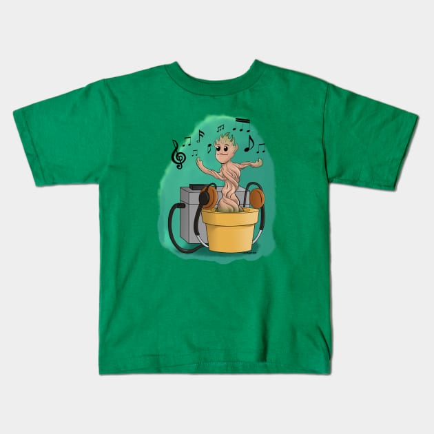 Dancing Tree in a Pot Kids T-Shirt by lizstaley